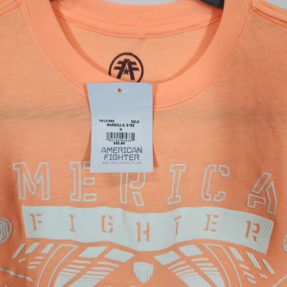 American Fighter Wardell T-Shirt in Neon Light Orange - Size Medium - Picture 7 of 10